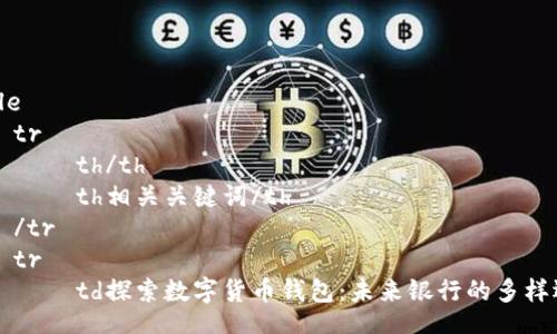 table
    tr
        th/th
        th相关关键词/th
    /tr
    tr
        td探索数字货币钱包：未来银行的多样选择